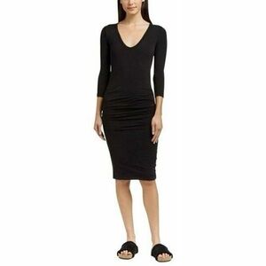 James Perse V-Neck Bodycon Dress Black Size 2 Size Small
